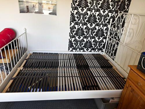 Ikea metall bettgestell weiß - metall,