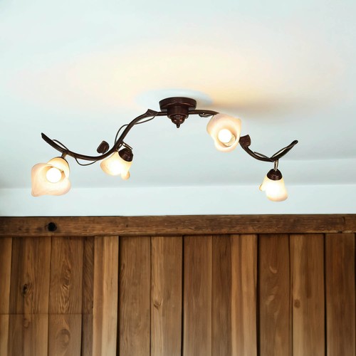 Deckenlampe metall glas 87cm - metall,