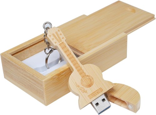 Gitarre usb stick - 64gb, bamboo