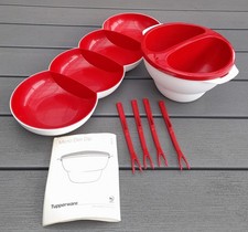 Tupperware Allegra Perle Wurm rot/weiß + Micro Deli Dip Schokofondue im  Set 
