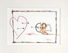 Wilhelm Schlote: Herz-Engel - (Giclee-Druck auf Karton, handsigniert)