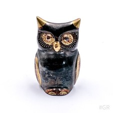 Vintage miniature brass owl - vintage,