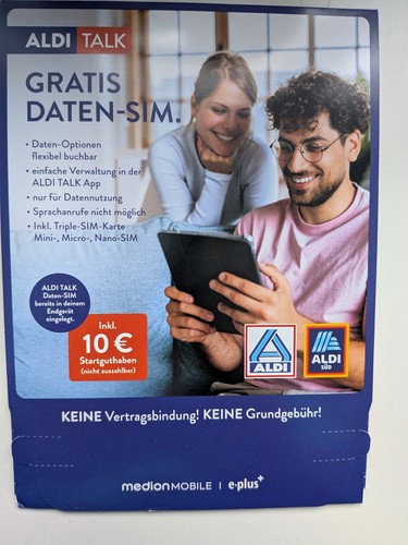 Aldi talk gratis - talk, sim