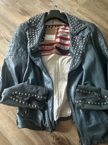 Lederjacke mit aufgesetzten - mit,