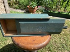 antiker Bäuerlicher Brotkasten aus Holz  Dänemark 1935 Holzkiste in Blau Deco