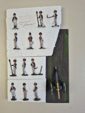 Napoleon Artillerie Geschütz mit Bedienungsmannschaft Zinnfiguren Flachfiguren