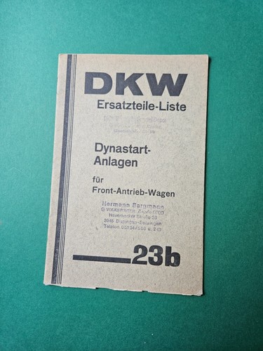 Dkw ersatzteile liste b - 23,