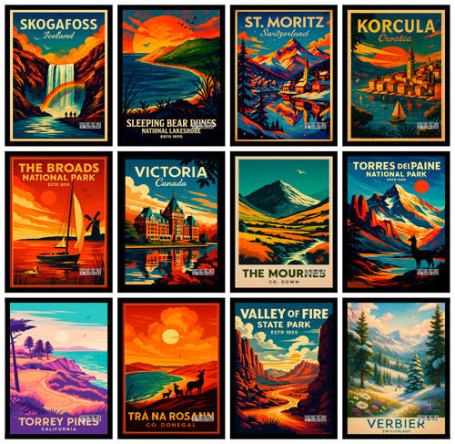 City lights poster druck - city,