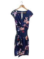 LIPSY LONDON Blusenkleid Damen Gr. 36 S Blau Blumenmuster Elegant Midikleid