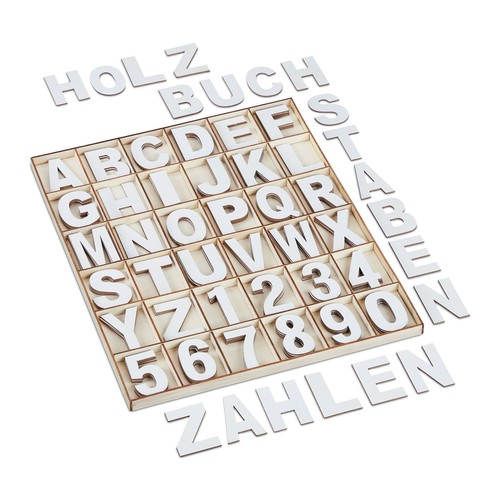 Holzbuchstaben holzzahlen set - holzzahlen,