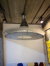 Große Lampe aus Flughafen Köln Bonn Deckenlampe ACRYL Glas Alu