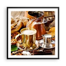 Wandbilder 60x60cm Poster Kaffee Gastronomie Küche Wandposter Bilder Wanddeko