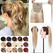Pferdeschwanz Ponytail Clip in Dick Human Hair Zopf Extensions Echthaar Haarteil