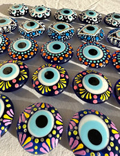 5x Nazar Boncuk mit Magnet 4cm Glasperlen Handbemalt Exklusive Serie Nikah Bebek