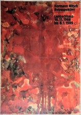 Poster Plakat - Hermann Nitsch - Kunst mit Wachs - Lenbachhaus - München 1989