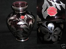 Murano Vase Silberauflage 925 Overlay