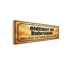 Holzschild 10x27 cm Oldtimer