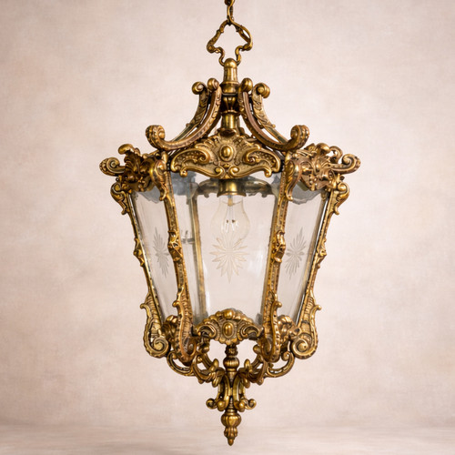 Antike lampe hängelampe - antike, aus