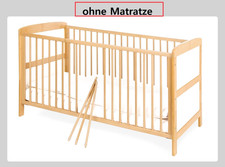 Pinolino 110095 Kinderbett Florian 70 x 140 cm Gitterbett Einzelbett Holz Buche