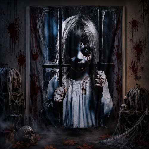 Halloween fensterdeko spooky - halloween,