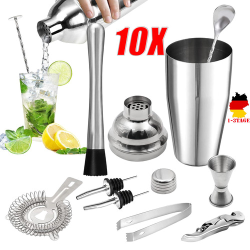 10tlg edelstahl cocktail set - 10tlg,