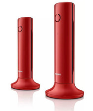 Philips M4502R/34 Schnurloses Festnetztelefon, 4cm LCD-Display, ROT, ES, IT, EN