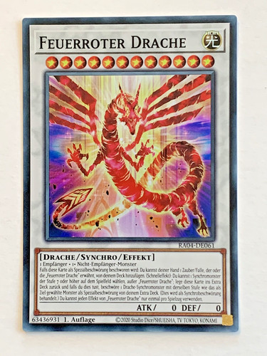 Feuerroter drache - yu-gi-oh!,