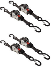 4 x Automatik Spanngurte mit Sicherung Ratschengurt Zurrgurt aufrollend Rollgurt