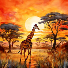 Wandbild Giraffe Afrika