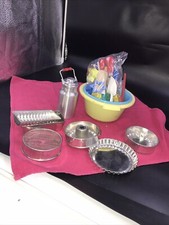 Großes SET  Puppenküche zubehör Backformen  Blech Pfannen Puppenstube Vintage