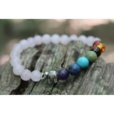 Chakraarmband 7Chakra Armband Rosenquarzperlen 8 mm Armband aus Rosensteinperlen