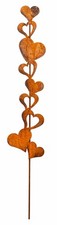Rost Gartenstecker Herzen 120