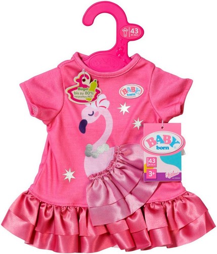 Baby born kleid flamingo 43cm - kleid,