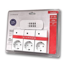 Vivanco FSS 31000WAL 3-fach Funksteckerset 3 x Funkstecker Lampen Geräte