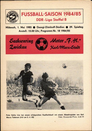 Ddr liga sachsenring - 84/85,