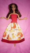 Barbie & Curvy Puppen Glitzer Kleid Der König der Löwen Prinzessin Ballkleid K11