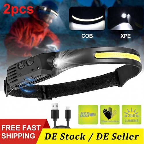Modi stirnlampe cob led - 2x, 5-modi