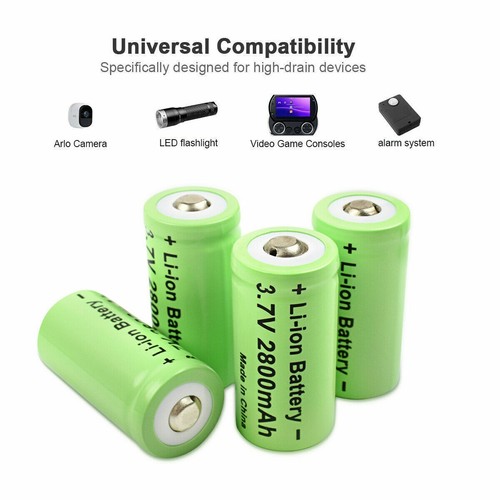 4pack 2800mah cr123a 16340 - 2800mah,