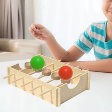 DIY Holz Ball Rotation Spiel für Kindergarten Glatte Kanten Vorschule