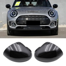 2X Glanz Schwarz Spiegelkappen