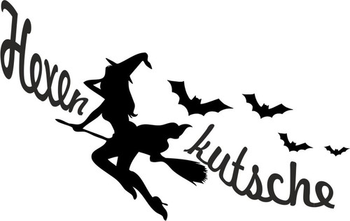 Aufkleber hexen kutsche - aufkleber,