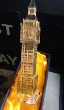 VINTAGE Big Ben Uhr (fehlt) Souvenir Metal Glas 19 cm London UK beleuchtbar