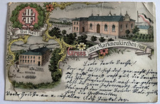 Litho Markneukirchen , Gut Heil , Turnhalle vom Turnverein Markneukirchen 1907