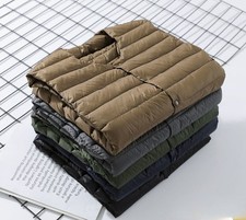 Männer Weste gepolsterte Jacke Mantel leichte Daunenweste warme gesteppte Weste-