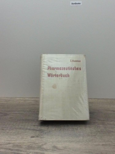 Pharmazeutisches wörterbuch - pharmazeutisches,