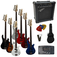 E-Bass JB8 im GROßEN FARBAUSWAHL SET - Verstärker B25, Zubehör, Long Scale Sound