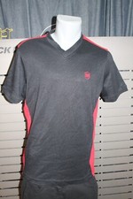 PASH Herren T-Shirt 5254 PUCK mit Logostick Schwarz rot neu Vintage 90er 