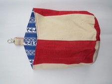 Klammerbeutel Wäscheklammernkorb Klammernsack rot-beige UNIKAT selbstgenäht