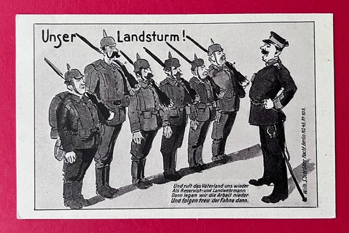 Militär humor landsturm - ak,