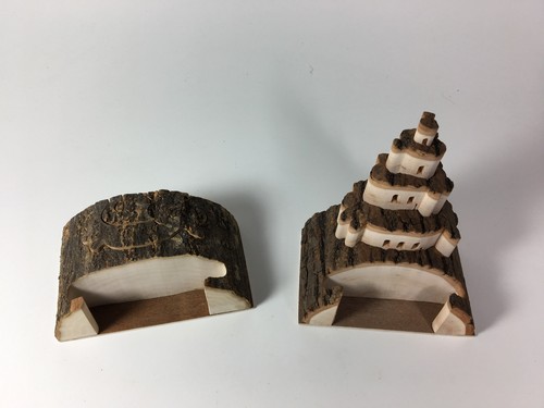 Holz burg deko wohnzimmerdeko - deko,
